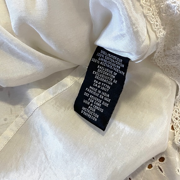 BETSEY JOHNSON VINTAGE WHITE STRAPLESS EYELET DRESS - Picture 5 of 10